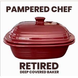 Retired pampered chef deep covered baker 3.1 qt